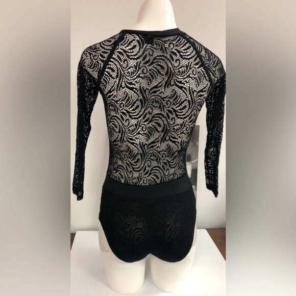 PRODONNA PARI LA BELLE BLACK LACE BODY SUIT IN LONG SLEEVE - Picture 3 of 5
